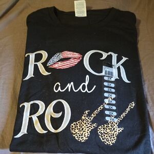 Black Rock and Roll Graphic Tee Short Sleeve
